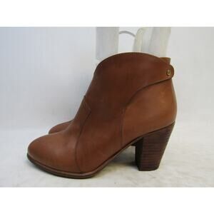 Boden Womens Size 39 EUR Brown Leather Zip Ankle Boots Booties